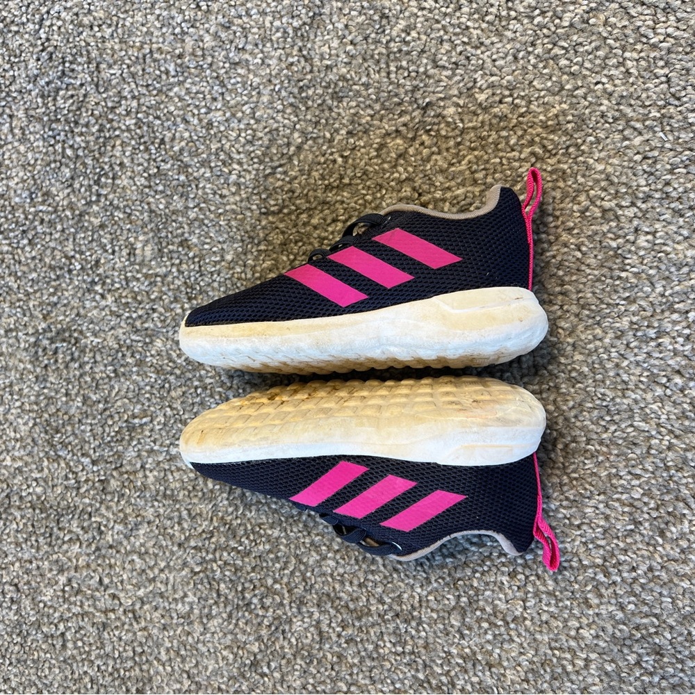 Adidas sneakers kids 6K blue pink baby girl lite racer shoes comfort no tie - Picture 5 of 8